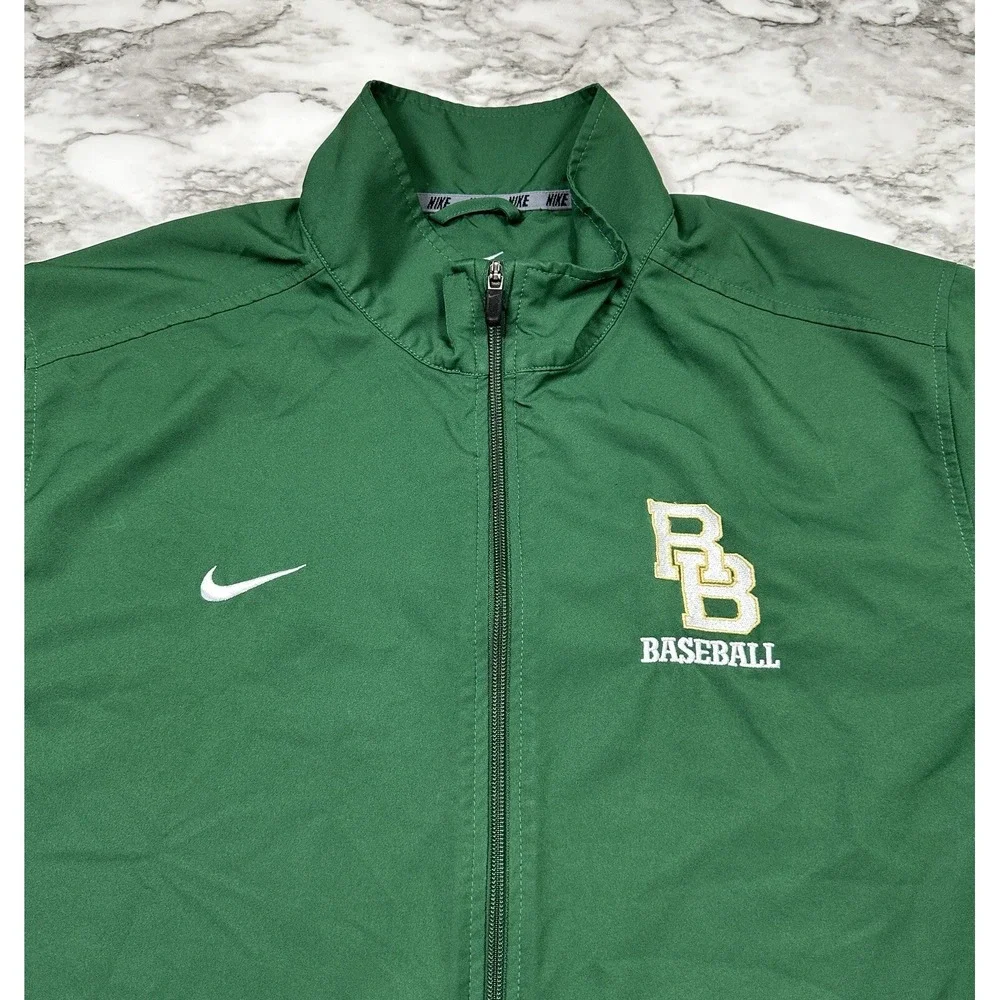 Nike Jacket Mens RB BASEBALL Size XL Green Full-Zip Dri-Fit Athletic‎ 535632-342